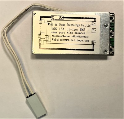 BMS 36v 10s 15A Temp. control, heatsink, balanced