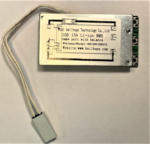 BMS 36v 10s 15A Temp. control, heatsink, balanced