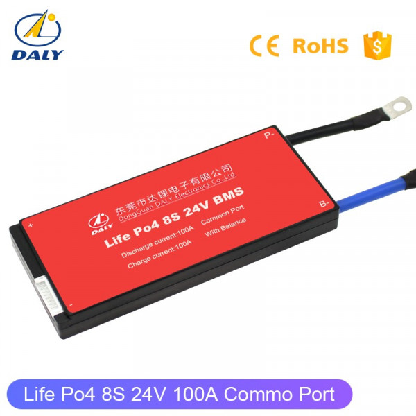 BMS LFP 8S 24V 100A DALY common port with balance